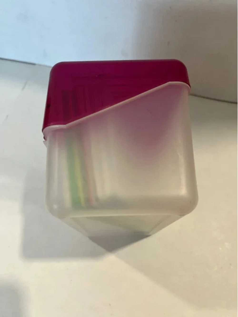 Index card box with cards
